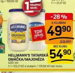 Flop HELLMANN'S TATARSKÁ OMÁČKA/MAJONÉZA nabídka