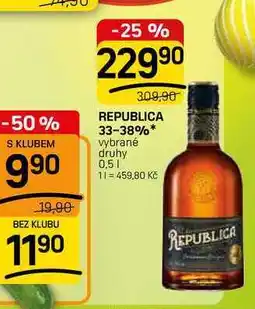 Flop REPUBLICA 33-38% vybrané druhy nabídka