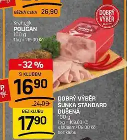 Flop DOBRÝ VÝBĚR ŠUNKA STANDARD DUŠENÁ nabídka