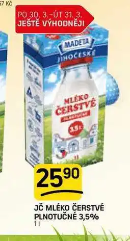 Flop JČ MLÉKO ČERSTVÉ PLNOTUČNÉ 3,5% nabídka