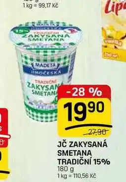Flop JČ ZAKYSANÁ SMETANA TRADIČNÍ 15% nabídka