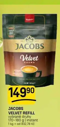 Flop JACOBS VELVET REFILL vybrané druhy nabídka