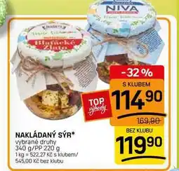 Flop NAKLÁDANÝ SÝR vybrané druhy 340 g/PP 220 g nabídka