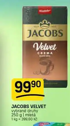 Flop JACOBS VELVET vybrané druhy 250 g | mletá nabídka
