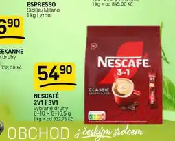 Flop NESCAFÉ 2V1 | 3V1 vybrané druhy 8-10 x nabídka