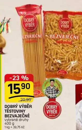 Flop DOBRÝ VÝBĚR TĚSTOVINY BEZVAJEČNÉ vybrané druhy nabídka