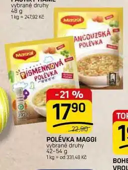 Flop POLÉVKA MAGGI vybrané druhy nabídka