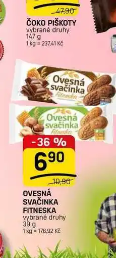 Flop OVESNÁ SVAČINKA FITNESKA vybrané druhy nabídka