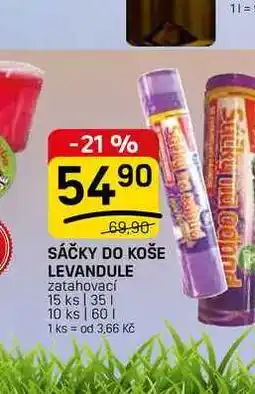 Flop SÁČKY DO KOŠE LEVANDULE zatahovací 15 ks nabídka