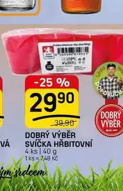 Flop DOBRÝ VÝBĚR SVÍČKA HŘBITOVNÍ 4 ks nabídka