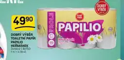 Flop DOBRÝ VÝBĚR TOALETNÍ PAPÍR PAPILIO HEŘMÁNEK 3vrstvý | 8x150 nabídka