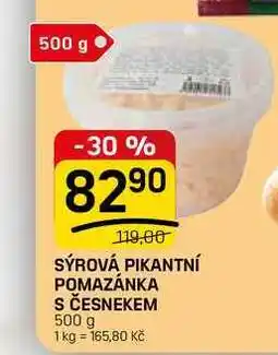 Flop SÝROVÁ PIKANTNÍ POMAZÁNKA S ČESNEKEM nabídka