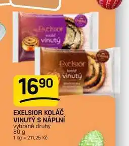 Flop EXELSIOR KOLÁČ VINUTÝ S NÁPLNÍ vybrané druhy nabídka