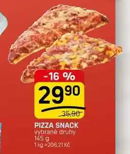 Flop PIZZA SNACK vybrané druhy nabídka
