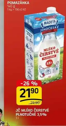Flop JČ MLÉKO ČERSTVÉ PLNOTUČNÉ 3,5% nabídka