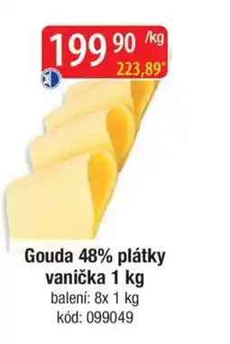 Qanto Gouda 48% plátky vanička nabídka