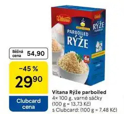 Tesco Vitana Rýže parboiled, 4× nabídka