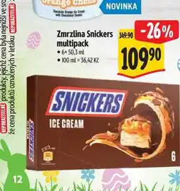 Albert Zmrzlina Snickers multipack nabídka