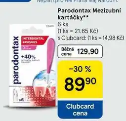 Tesco Parodontax Mezizubní kartáčky, 6 ks nabídka