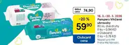Tesco Pampers Vlhčené ubrousky, 80 ks, dva druhy nabídka