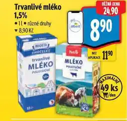 Albert Trvanlivé mléko 1,5% nabídka