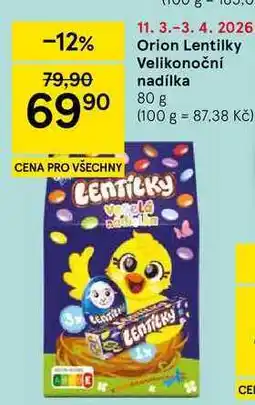 Tesco Orion Lentilky Velikonoční nadílka nabídka