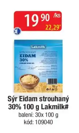 Qanto Sýr Eidam strouhaný 30% Lakmilk# nabídka