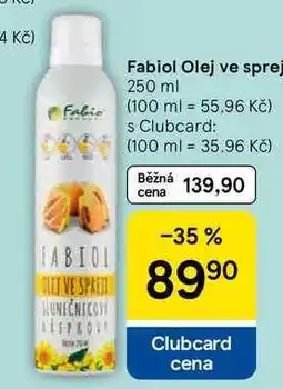 Tesco Fabiol Olej ve sprej nabídka