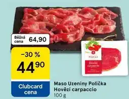 Tesco Maso Uzeniny Polička Hovězí carpaccio nabídka