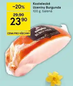 Tesco Kostelecké Uzeniny Burgunda, 100 g, balená nabídka
