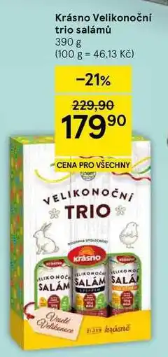 Tesco Krásno Velikonoční trio salámů nabídka