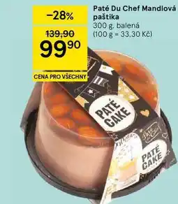 Tesco Paté Du Chef Mandlová paštika nabídka