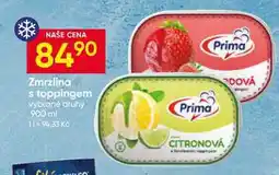 Hruška PRIMA Zmrzlina s toppingem vybrané druhy nabídka