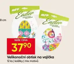 Hruška Velikonoční obtisk na vajíčka 12 ks košilky mix motivů nabídka