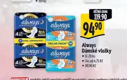 Albert Always Dámské vložky 12-20 ks nabídka