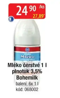 Qanto Mléko čerstvé plnotuk 3,5% Bohemilk nabídka