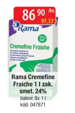 Qanto Rama Cremefine Fraiche zak. smet. 24% nabídka