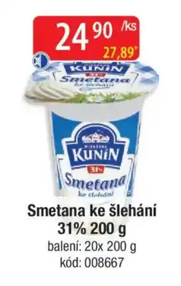 Qanto KUNIN Smetana ke šlehání 31% nabídka