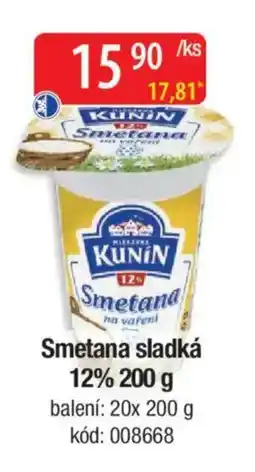 Qanto KUNIN Smetana sladká 12% nabídka