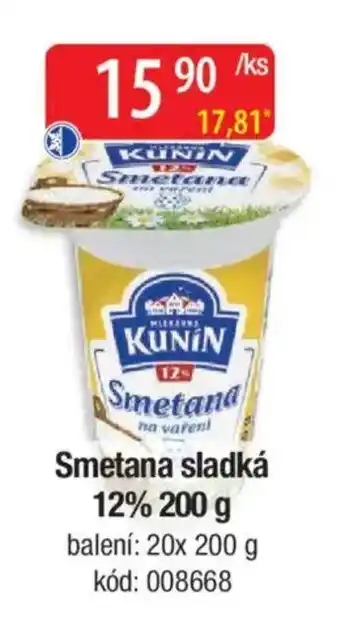 Qanto KUNIN Smetana sladká 12% nabídka