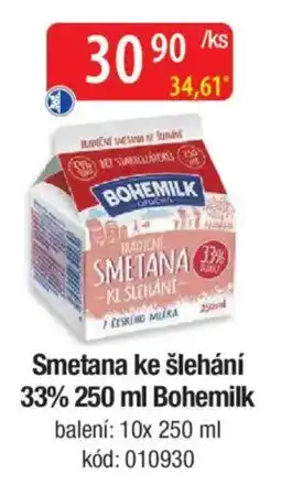 Qanto Smetana ke šlehání 33% Bohemilk nabídka