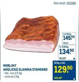 Makro MORLINY ANGLICKÁ SLANINA STANDARD nabídka