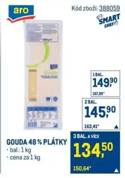 Makro Gouda 48% plátky nabídka