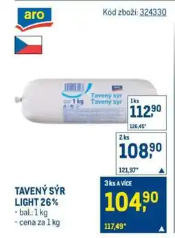 Makro TAVENÝ SÝR LIGHT 26 % nabídka