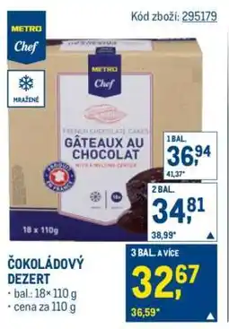 Makro Čokoládový dezert nabídka