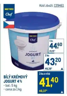 Makro Bílý krémový jogurt 4 % nabídka