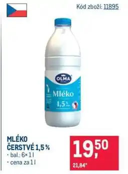 Makro Mléko čerstvé 1,5 % nabídka