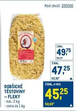 Makro DOBŠICKÉ TĚSTOVINY – FLEKY nabídka