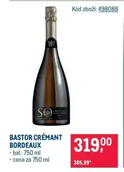 Makro BASTOR CRÉMANT BORDEAUX nabídka