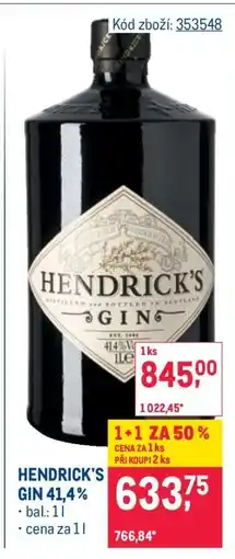 Makro Hendrick’s Gin 41,4 % nabídka